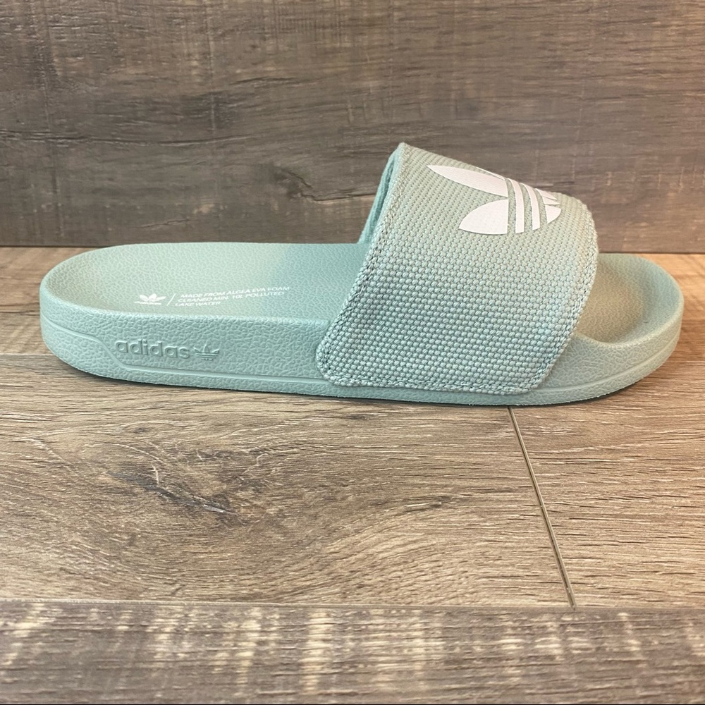 Adidas Adilette Lite Slides ‘Hazy Green’ - Picture 2 of 7